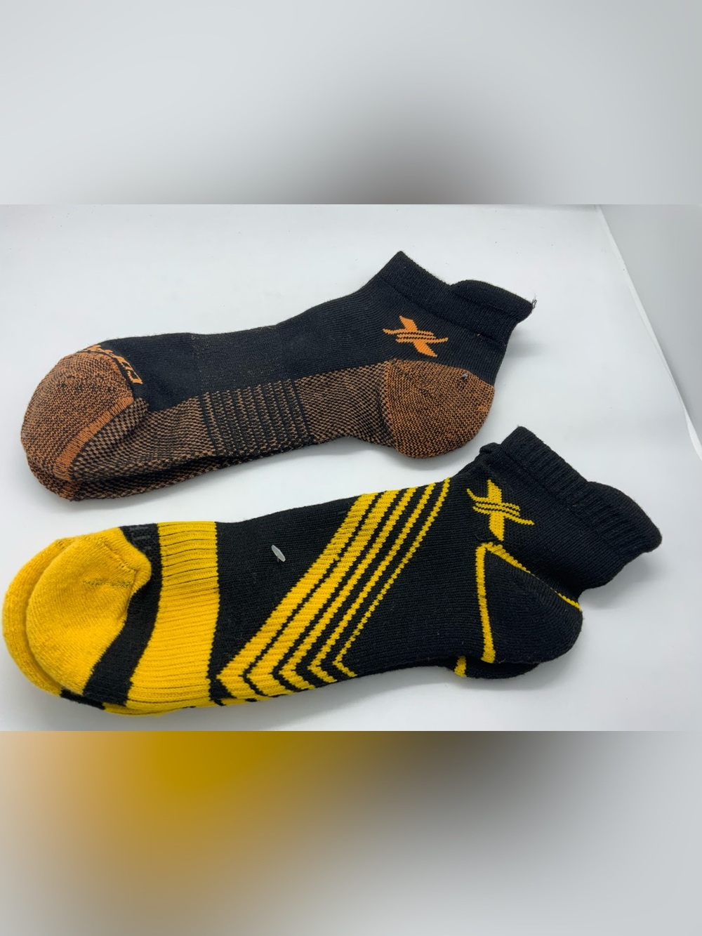 (2) XTF Ultra V-Striped Ankle-Length Compression Socks